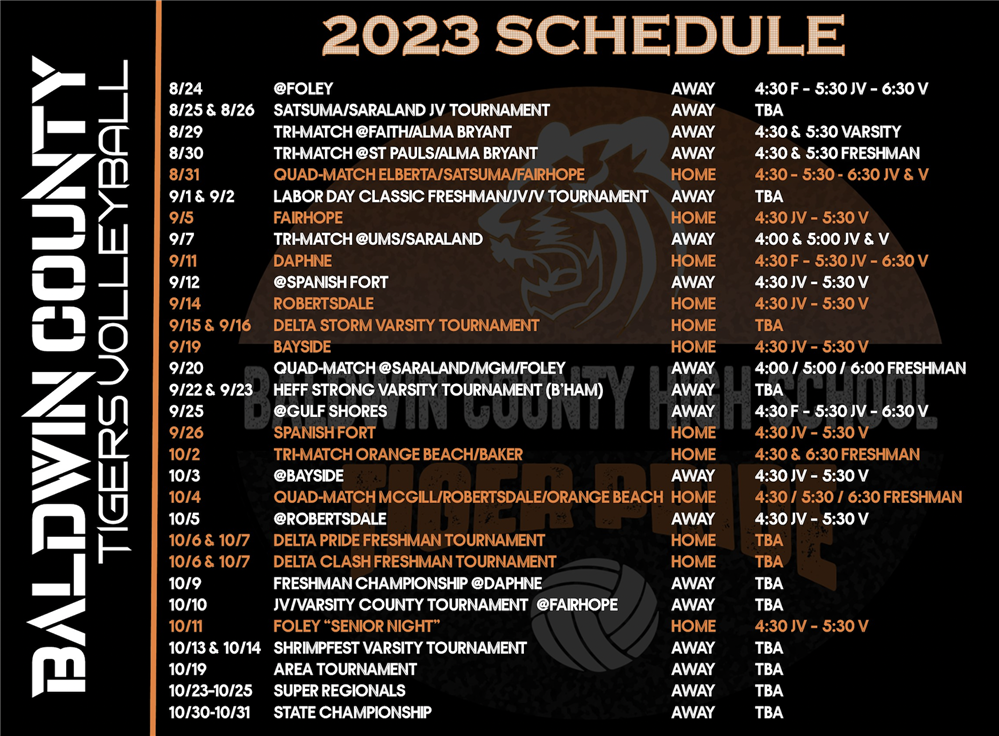 23.24 Volleyball Schedule